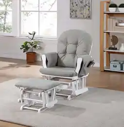Walmart Rocking Chairs Mason Glider and Ottoman White Wood and Oyster Fabric,Wooden Rocking Chairs offer
