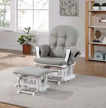 Walmart Rocking Chairs Mason Glider and Ottoman White Wood and Oyster Fabric,Wooden Rocking Chairs offer