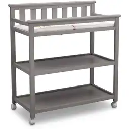 Walmart Delta Children Flat Top Changing Table with Casters, Greenguard Gold Certified, Grey offer