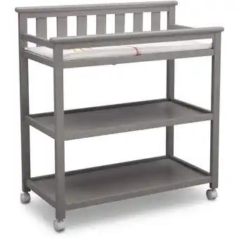Walmart Delta Children Flat Top Changing Table with Casters, Greenguard Gold Certified, Grey offer