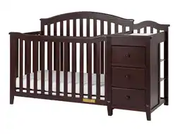 Walmart AFG Baby Furniture Kali II 4-in-1 Convertible Crib & Changer, Espresso offer
