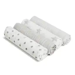 Walmart Aden + Anais Essentials, Cotton Muslin Swaddle Blanket, Dusty, Unisex, Infants, 4-Pack offer