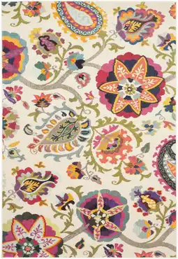 Walmart SAFAVIEH Monaco Damian Floral Area Rug, Ivory/Multi, 3' x 5' offer