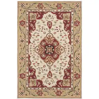 Walmart SAFAVIEH Easy Care Todor Medallion Area Rug, Creme/Red, 3' x 5' offer