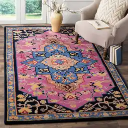 Walmart SAFAVIEH Bellagio BLG506A Handmade Pink / Multi Rug offer