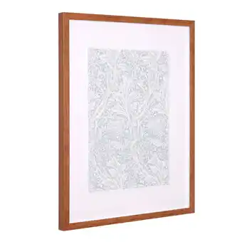 Walmart Home Decor Collection Green Printed Framed Floral Pattern on Linen Wall Art offer