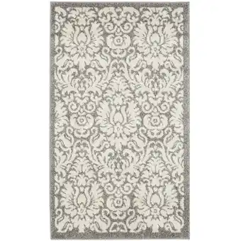 Walmart SAFAVIEH Amherst Rosabel Geometric Area Rug, Dark Grey/Beige, 2'6 x 4' offer