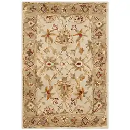 Walmart SAFAVIEH Antiquity Bernadette Floral Bordered Wool Area Rug, Grey Beige/Sage, 2' x 3' offer