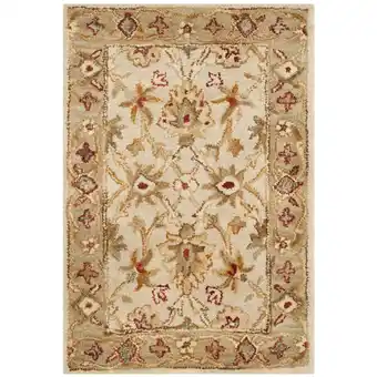 Walmart SAFAVIEH Antiquity Bernadette Floral Bordered Wool Area Rug, Grey Beige/Sage, 2' x 3' offer