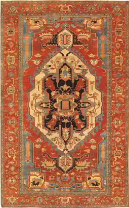 Walmart Pasargad Home Serapi Collection Hand-Knotted Lamb's Wool Area Rug- 9' 1' X 11' 11' offer