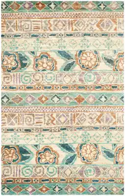 Walmart SAFAVIEH Bohemian Nathaniel Geometric Area Rug, Bleach/Gold, 4' x 6' offer