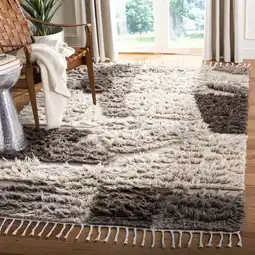Walmart SAFAVIEH Kenya Marilyn Abstract Area Rug, Ivory/Natural, 9' x 12' offer
