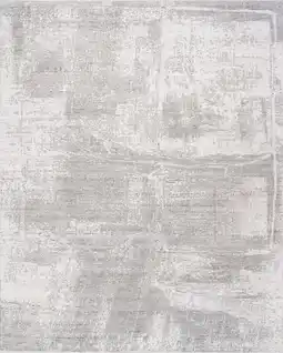 Walmart Pasargad Home Amari Collection Hand-Loomed Bsilk & Wool Ivory Area Rug- 8' 1 X 10' 1 offer