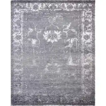 Walmart Pasargad Home Silk Fusion Florence Collection Hand-Knotted Silk & Wool Area Rug- 5' 0 X 8' 0 offer