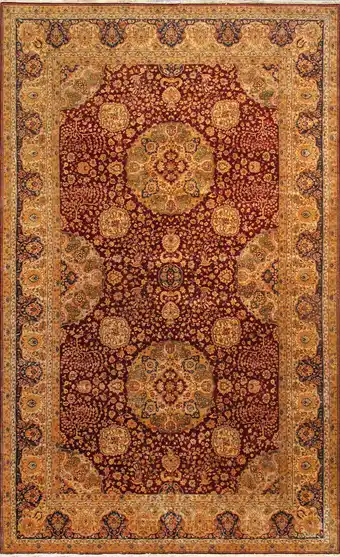 Walmart Pasargad Home Crown Jewel Agra 11' x 18' Hand-Knotted Lamb's Wool Red/Multi Rug - All Ages, Indoors offer