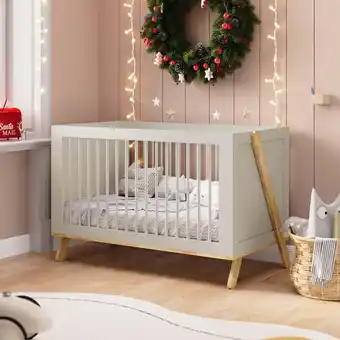 Walmart Heynemo 4-in-1 Convertible Baby Crib with Toddler Bed Desk Conversion Kit, Wooden Baby Bed, Grey offer