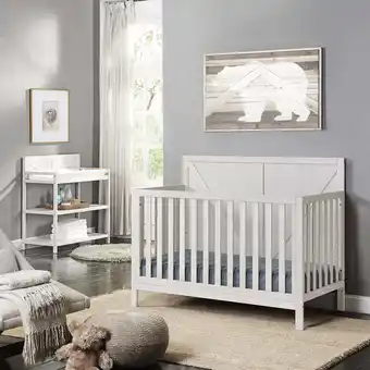 Walmart Suite Bebe Barnside 4-in-1 Convertible Crib in Washed Gray offer