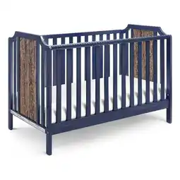 Walmart Suite Bebe Brees 3-in-1 Island Crib, Midnight Blue & Brownstone offer