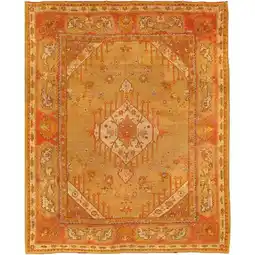 Walmart Pasargad Home Antique Oushak Collection Gold Lamb's Wool Area Rug-10' 4 X 12'11 offer