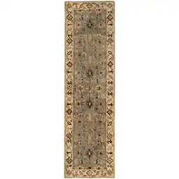 Walmart SAFAVIEH Antiquity Langston Floral Bordered Wool Runner Rug, Blue/Ivory, 2'3 x 12' offer