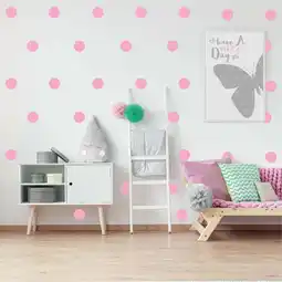 Walmart 150 Pcs Pink Dots Decals Self-adhesive Removable Round Wall Stickers Kids Room Playroom Party Decor offer