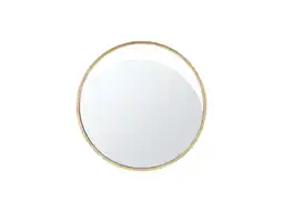 Walmart 23 X 1.5 X Black Polished Gold Glass Small Round Mirror offer