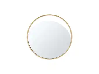 Walmart 23 X 1.5 X Black Polished Gold Glass Small Round Mirror offer