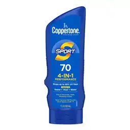 Walmart Coppertone Sport, 4-IN-1 Performance Sunscreen Lotion, Adult, SPF 70, 7 fl oz offer