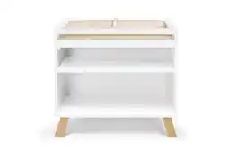 Walmart DUOSONG Livia Multi Purpose Changing Table White/Natural White Solid Wood Furniture Youth offer