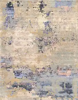 Walmart Pasargad Home Modern Collection Hand-Knotted Silk & Wool Area Rug, 10' 2 X 13' 9, Beige offer
