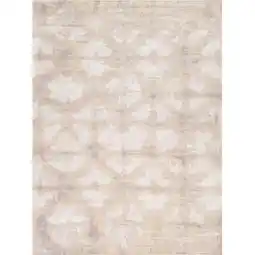 Walmart Pasargad Home Shibori Collection Hand-Loomed Ivory/L. Gold Bsilk & Wool Area Rug- 8' 0 X 10' 0 offer