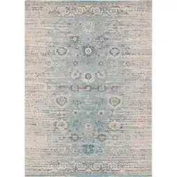 Walmart 4 x 6 ft. Chelsea Design Machine Made & Power Loom Rug, Seafoam & Ivory offer