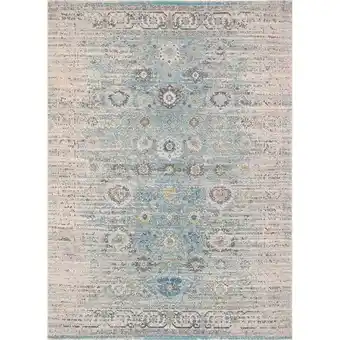 Walmart 4 x 6 ft. Chelsea Design Machine Made & Power Loom Rug, Seafoam & Ivory offer