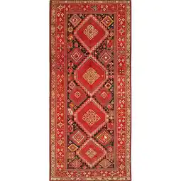 Walmart Pasargad Home Antique Karabakh Collection Navy Lamb's Wool Area Rug- 5' 1 X 10' 5 offer