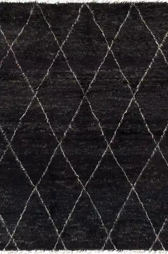 Walmart Pasargad Home Casablanca Moroccan 9'' x 11' Hand-Knotted Wool Charcoal/Ivory Rug - All Ages, Indoors offer