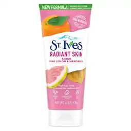 Walmart St. Ives Radiant Skin Pink Lemon and Mandarin Orange Face Scrub 6 oz offer
