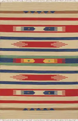 Walmart Pasargad Home Anatolian Kilim Hand-Woven Cotton Area Rug- 8' 0 X 8' 0 , Beige/Multi offer