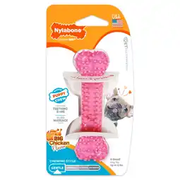 Walmart Nylabone Puppy Chew Textured Teething Bone Chew Toy Chicken X-Small (1 Count) offer