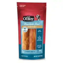 Walmart Ol' Roy Rawhide Free Peanut Butter Retriever Rolls, 7.5 oz, 2 Count offer