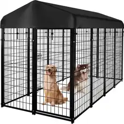 Walmart SINGES Heavy Duty Large Outdoor Dog Kennel Pet Playpen,8.2 ft. x 4 ft. x 5.4 ft offer