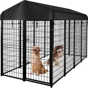 Walmart SINGES Heavy Duty Large Outdoor Dog Kennel Pet Playpen,8.2 ft. x 4 ft. x 5.4 ft offer