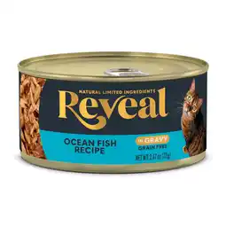Walmart Reveal Natural Wet Cat Food, Ocean Fish in Gravy, 2.47 oz Can offer