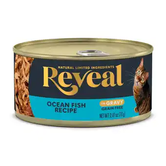 Walmart Reveal Natural Wet Cat Food, Ocean Fish in Gravy, 2.47 oz Can offer