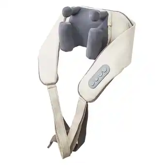 Walmart MUMENG Heated Neck Massager, 4D Kneading, 25 * 17 * 16cm (Gray) offer