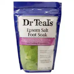 Walmart Dr. Teals Revitalize And Refresh Epsom Salt Foot Soak With Cooling Peppermint - 2 Lb, 3 Pack offer