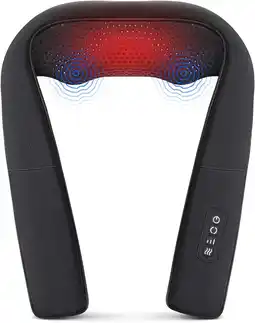 Walmart Nekteck Shiatsu Back Neck Massager with Heat, Electric Deep Tissue Massage Pillow,Gifts - Black offer