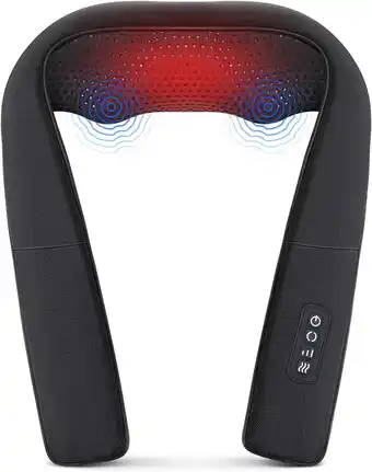 Walmart Nekteck Shiatsu Back Neck Massager with Heat, Electric Deep Tissue Massage Pillow,Gifts - Black offer