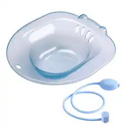 Walmart Toilet Seat Sink Woman Sits Bath Deep Bowl Hip Bath Tub for Shower Room Dorm blue A offer