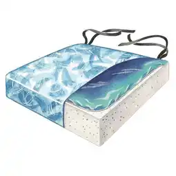 Walmart 16 in. Bimini Blue Gel-Foam Vinyl Cushion offer