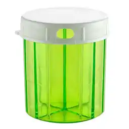 Walmart 4-Compartment Pill Organizer, Locking Lid, Large Capacity, Weekly Meds Storage, Travel Friendly offer